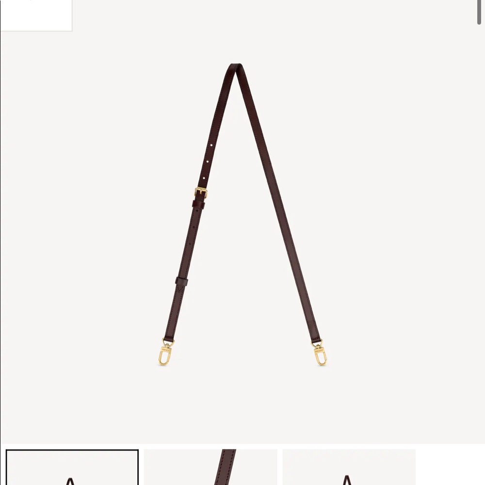 Authentic NWT Louis Vuitton adjustable shoulder strap. 16 MM ebene.